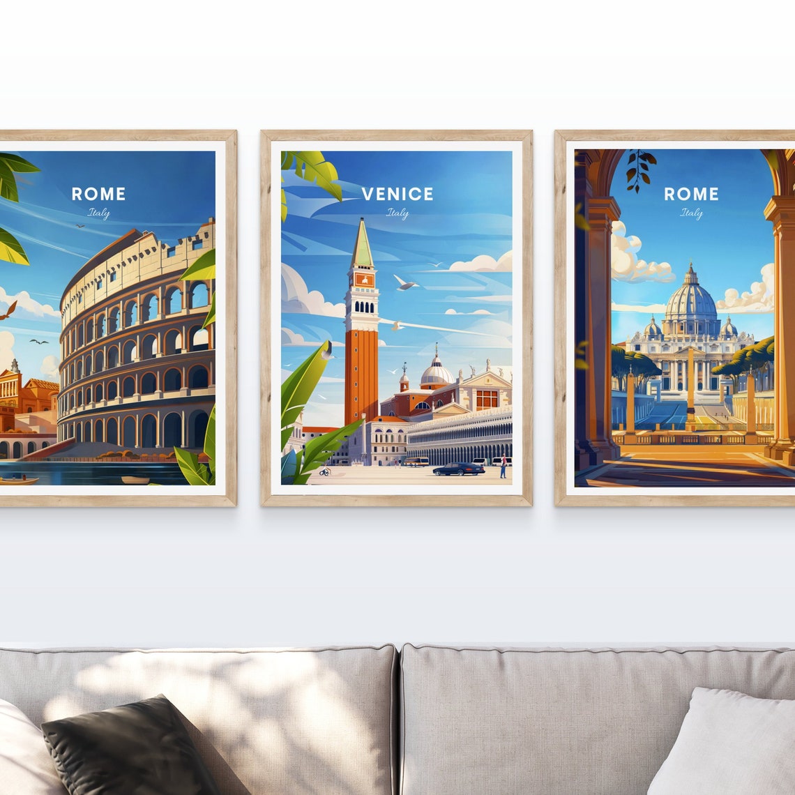 Venice Italy Saint Marks Campanile Square Bell Tower Travel Poster - Image 3