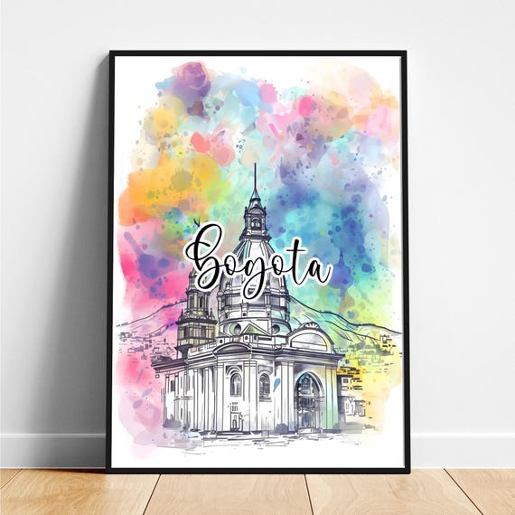 Bogota Travel Print Colombia Poster Modern