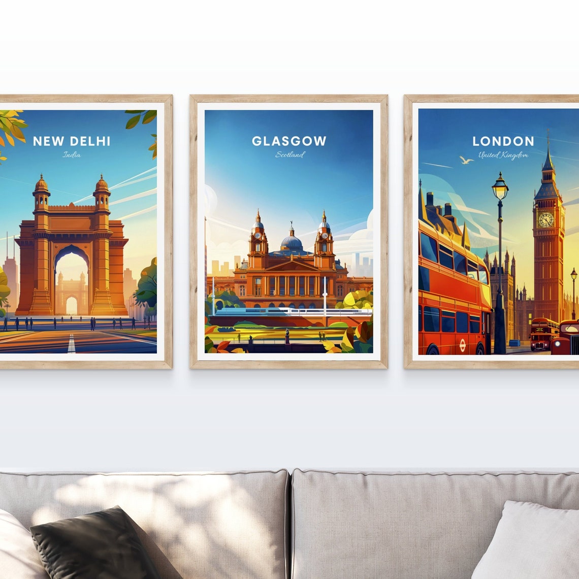 Glasgow Scotland Grand Historic Dome Building Park Travel Poster - Image 4