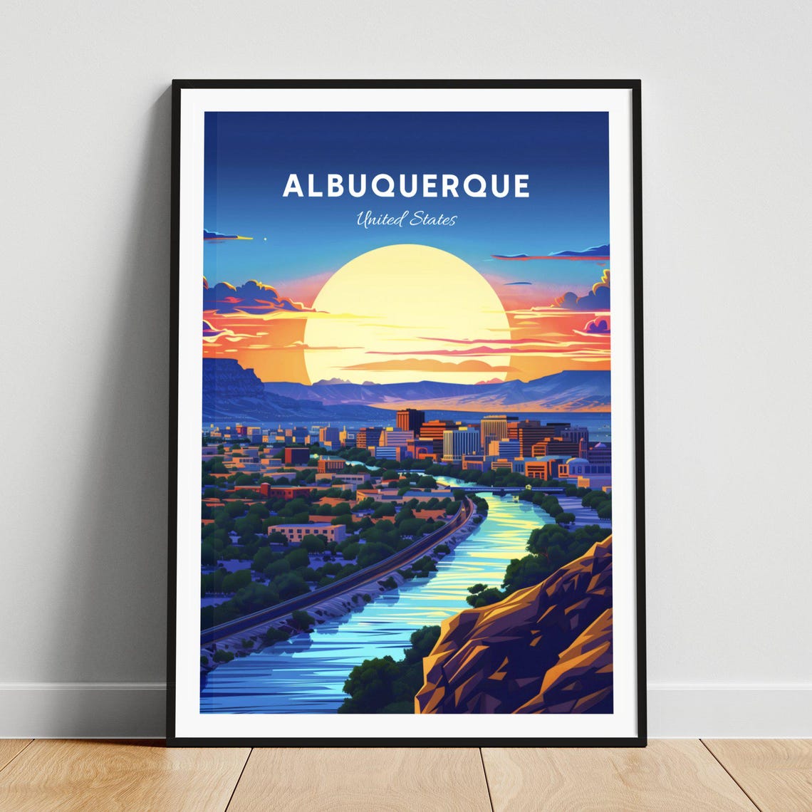 Albuquerque Travel Print Us Travel Poster Albuquerque Poster Albuquerque New Mexico Poster Personalized Gift Wedding Gift Custom Text
