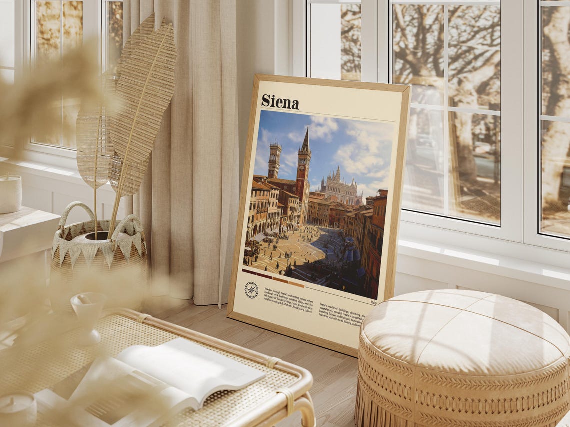 Siena Italy Piazza del Campo Medieval Square Tower Travel Poster - Image 6