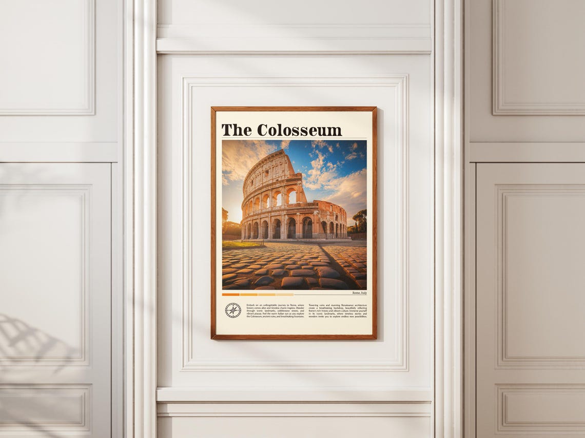 Rome Travel Print Rome Colosseum Print Rome Italy Wall Art Rome Poster Colosseum Photo Rome Italy Poster Print Rome Colosseum Decor - Image 2