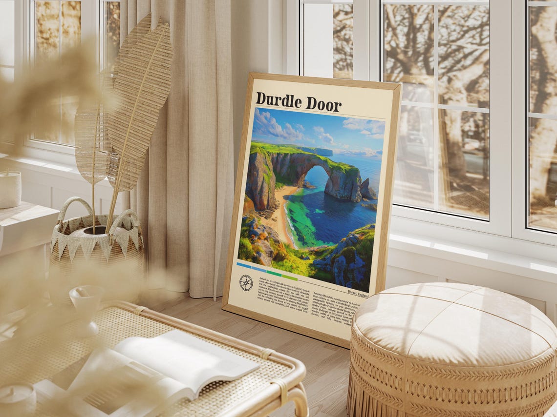 Durdle Door Travel Print England Travel Poster Jurassic Coast Wall Art English Landscape Print Durdle Door Travel Gift Dorset Coast Art - Image 6