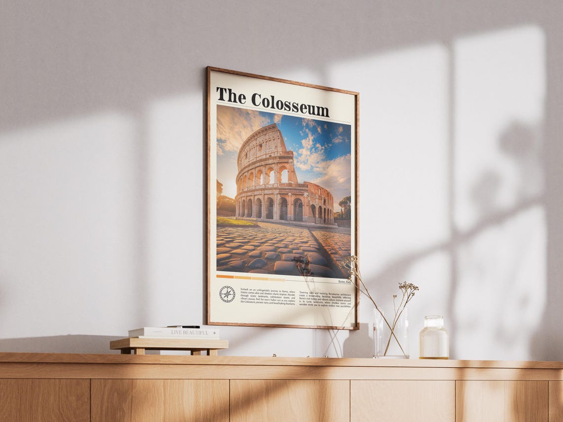 Rome Travel Print Rome Colosseum Print Rome Italy Wall Art Rome Poster Colosseum Photo Rome Italy Poster Print Rome Colosseum Decor - Image 3