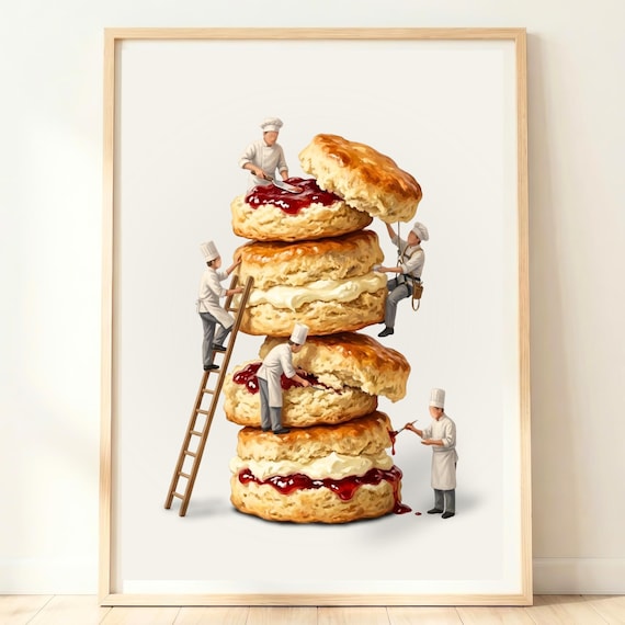 Afternoon Tea Decor Scones Wall Art Time Food Poster British Print
