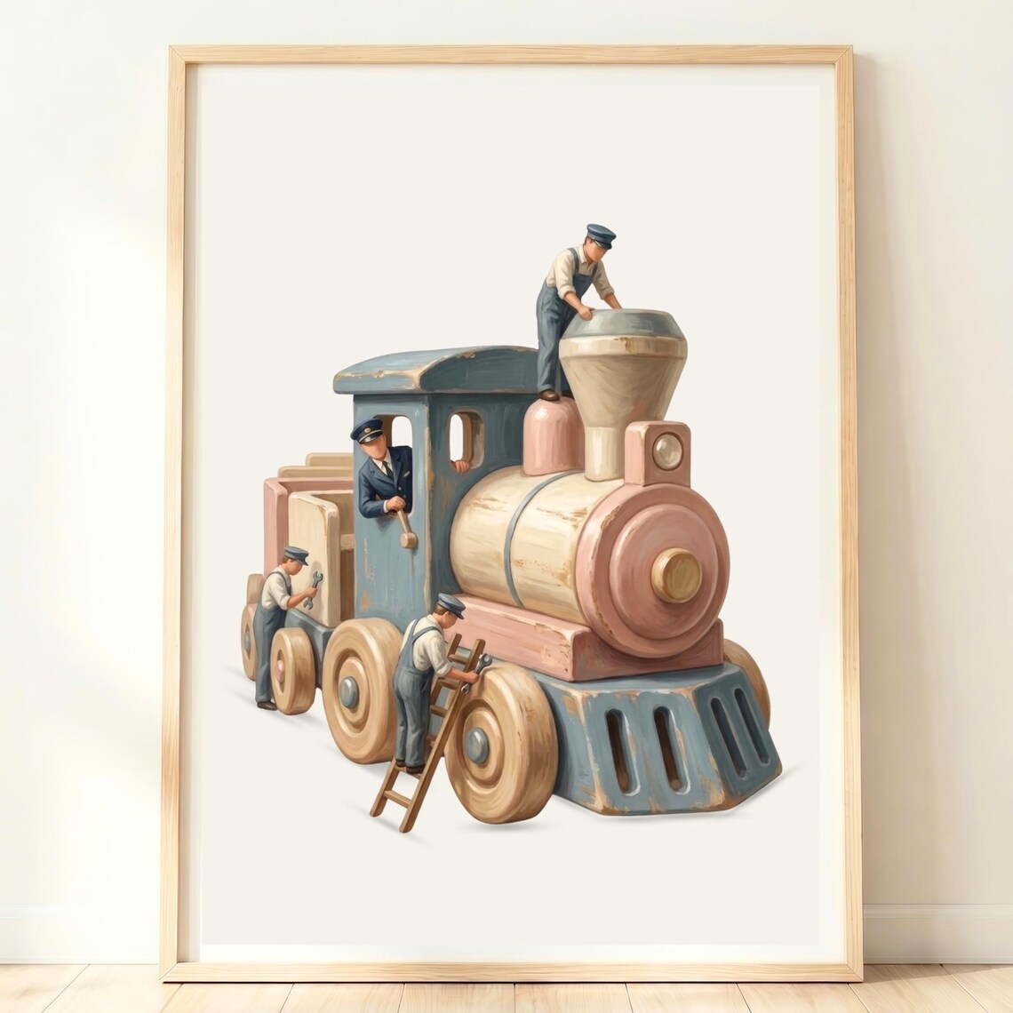 Train Boy Nursery Art Print, Boys Room Decor