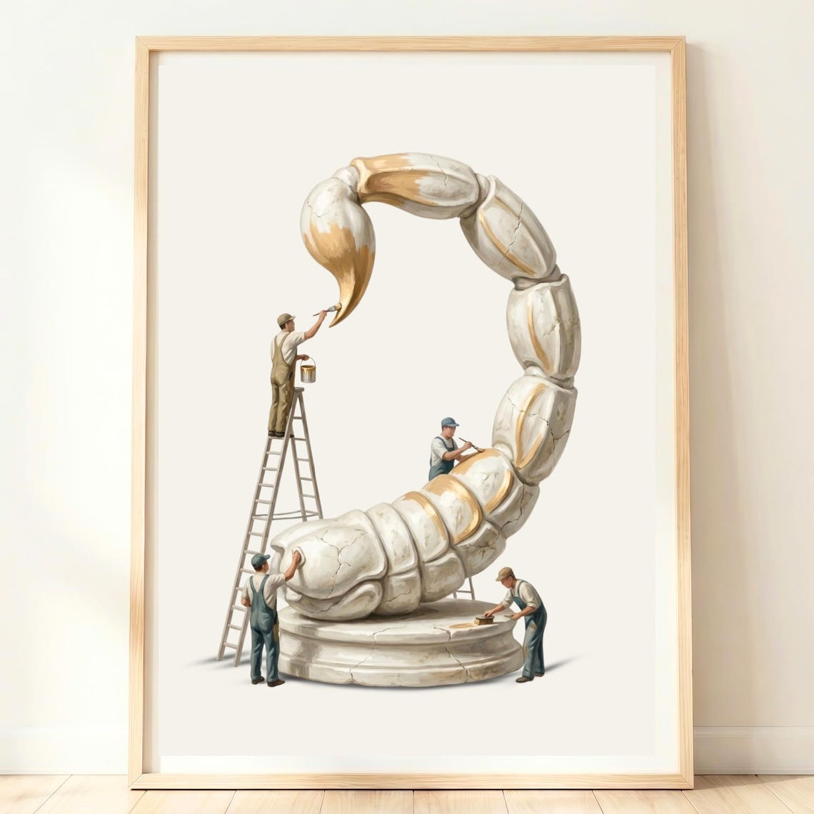 Scorpio Gift Dark Zodiac Wall Art Scorpion Decor Moody Astrology Print