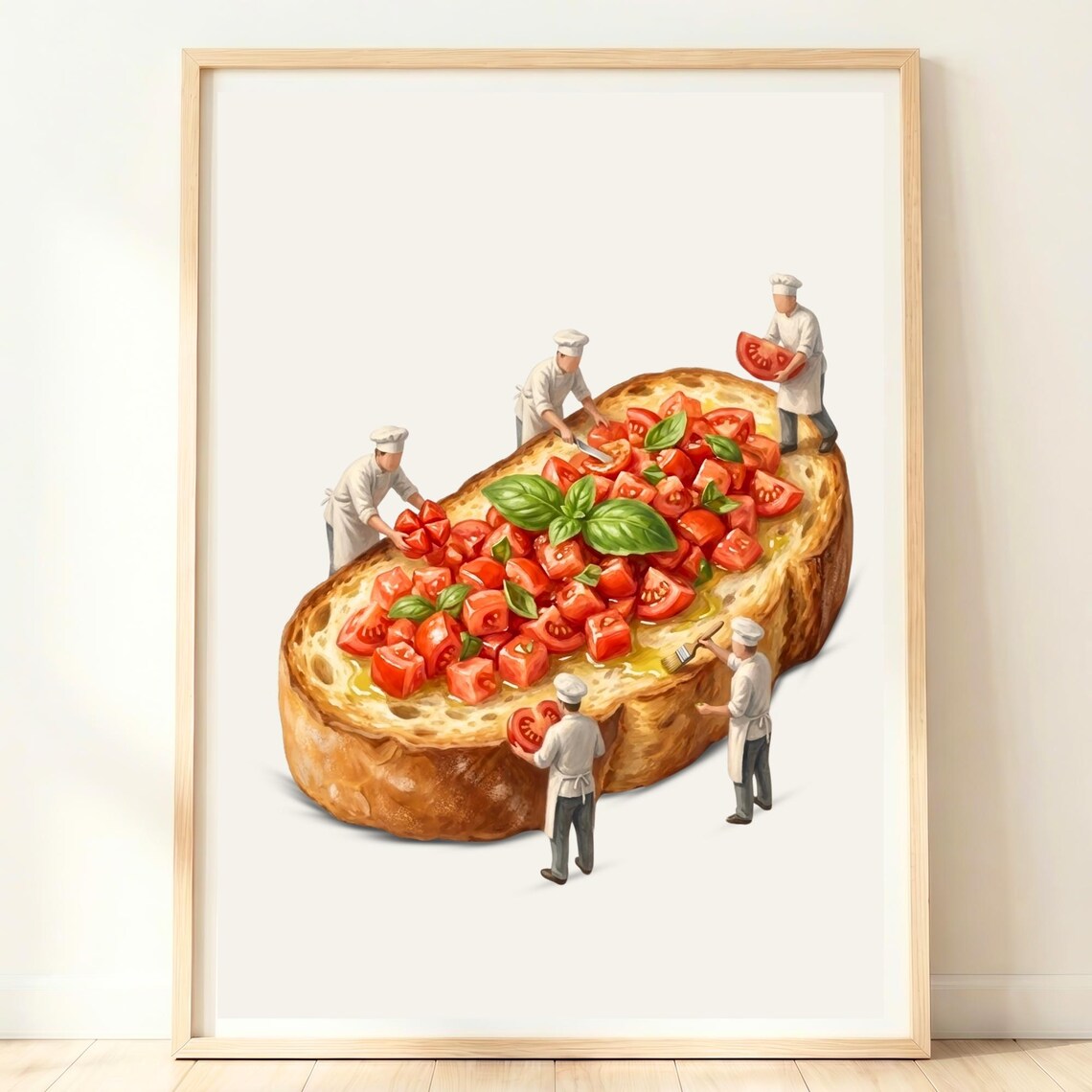 Bruschetta Art Print, Italian Kitchen Decor