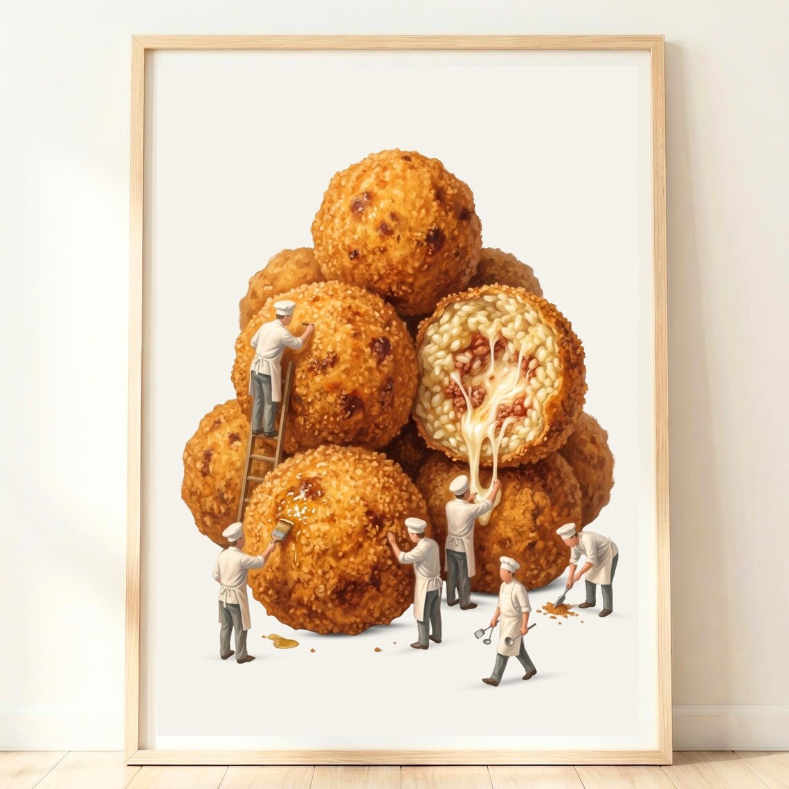 Arancini Art Print, Italian Food Italy Kitchen
