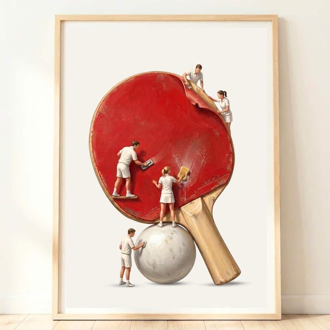 Table Tennis Game Room Sports Poster Print