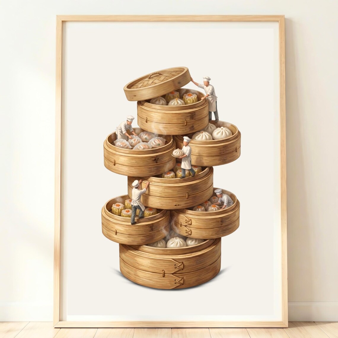 Dim Sum Wall Art, China Kitchen Decor Poster