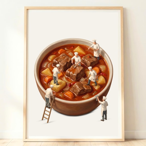 Goulash Wall Art Hungarian Food Print European Poster Hungary Kitchen