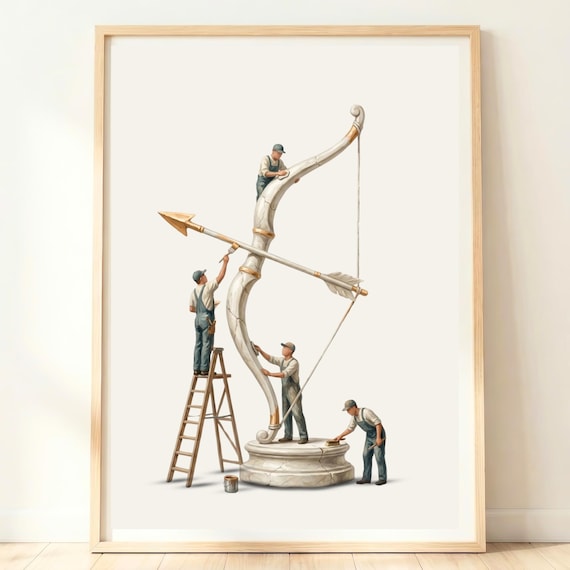 Sagittarius Gift Archer Wall Art Print Zodiac Decor Adventure Artwork