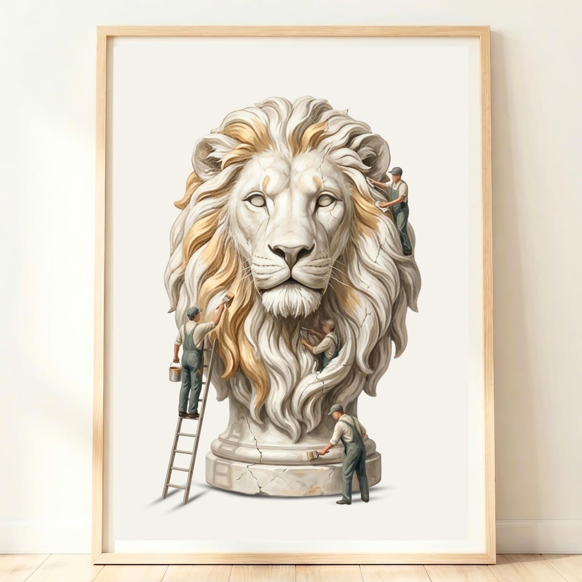 Leo Gift Lion Wall Art Print Zodiac Decor Astrology Birthday Present
