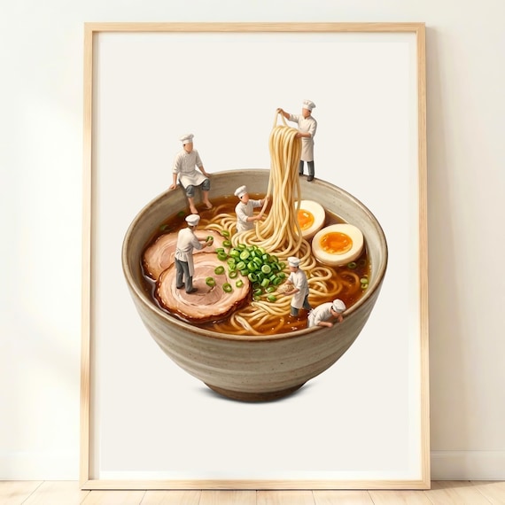 Ramen Wall Art Print, Japanese Kitchen Decor
