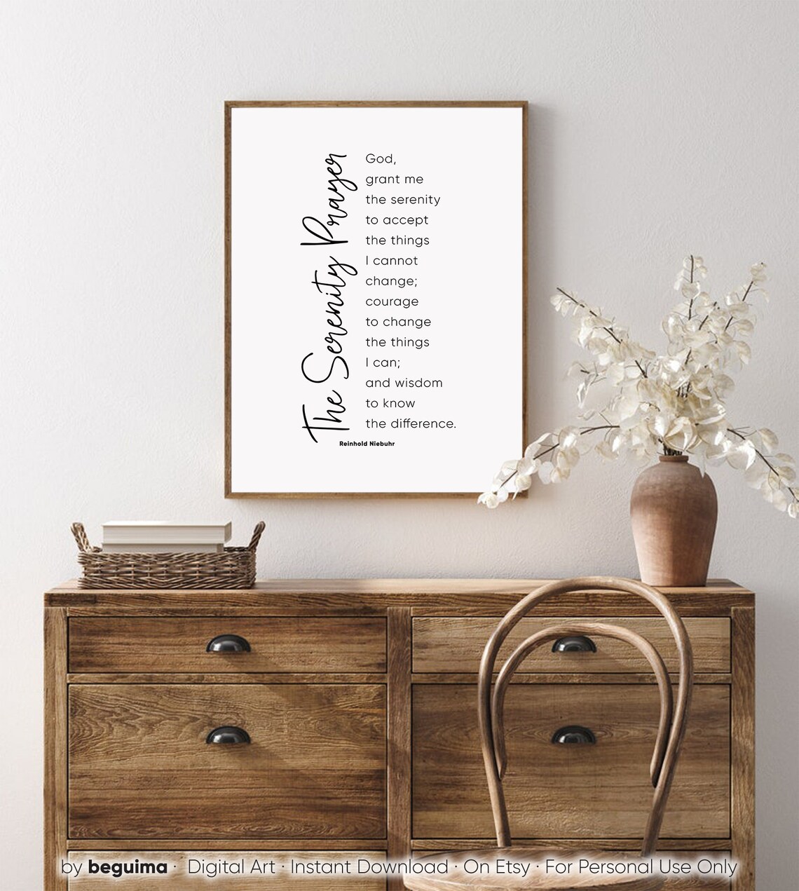 Serenity Prayer Christian Wall Art Print - Image 4