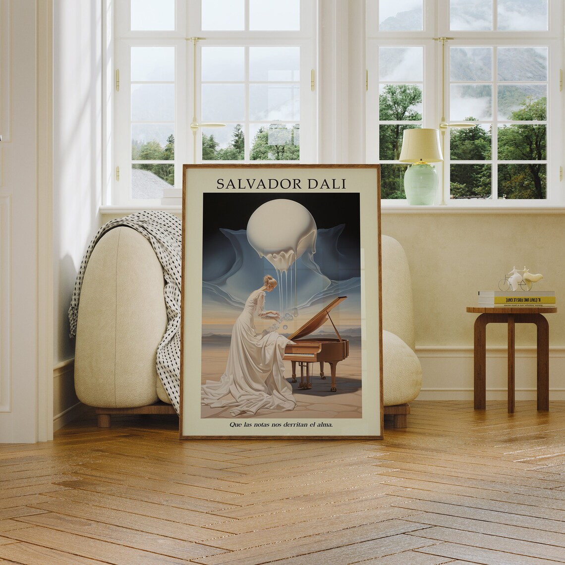 Salvador Dali Melting Piano Spanish Quote Surreal Art Poster
