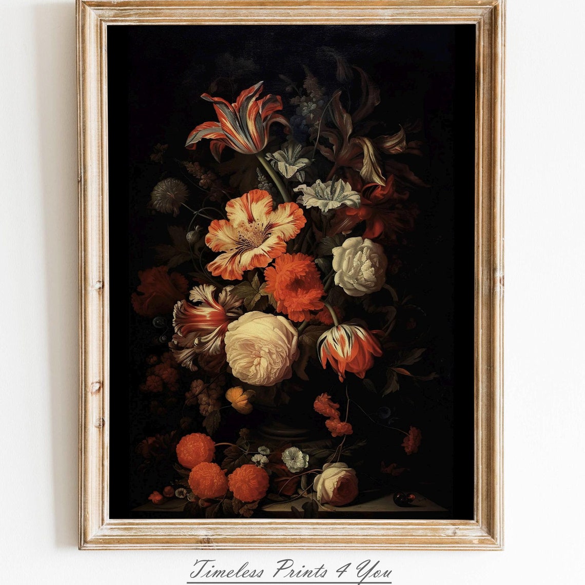 Moody Floral Botanical Wall Art Print