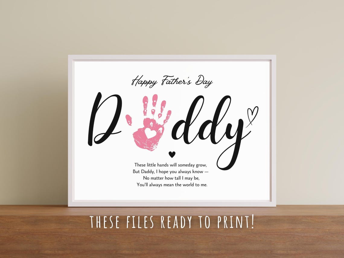 Father's Day Handprint Craft - Dad Poem Art Print - Image 2