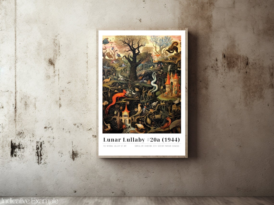 Mystic Forest of Lunar Lullaby Dark Castle Surrealism Poster - Image 2
