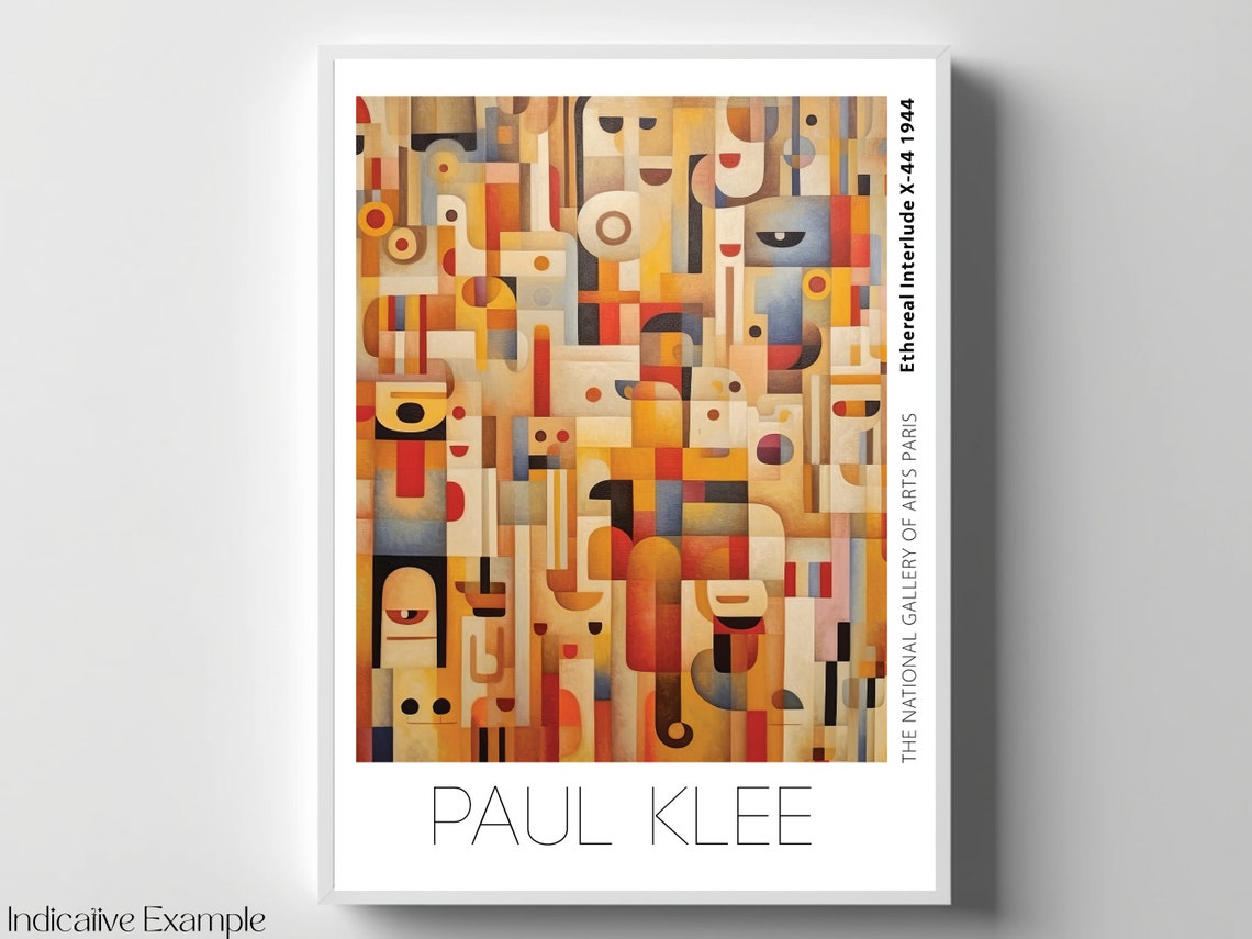 Paul Klee Ethereal Interlude X-44 1944 Warm Abstract Art Poster - Image 4