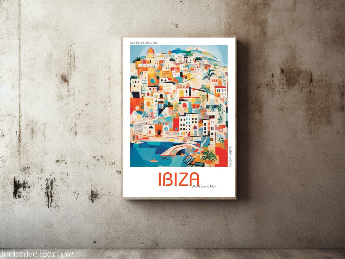 Ibiza Travel Print Ibiza Print Ibiza Poster Ibiza Wall Art Destination Print Poster Travel Poster Ibiza Pop Art Travel Art - Image 2