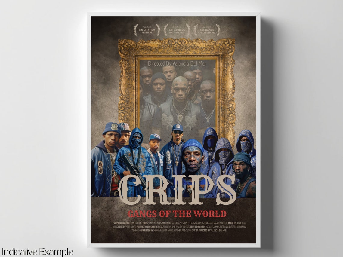 Crips Gangs of the World Blue Street Crew Movie Style Poster - Image 4