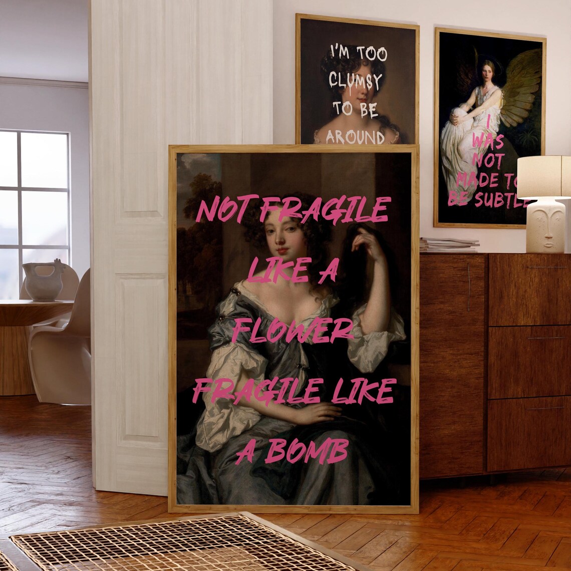 Not Fragile Like A Flower Quote, Feminist Art Print - Image 5