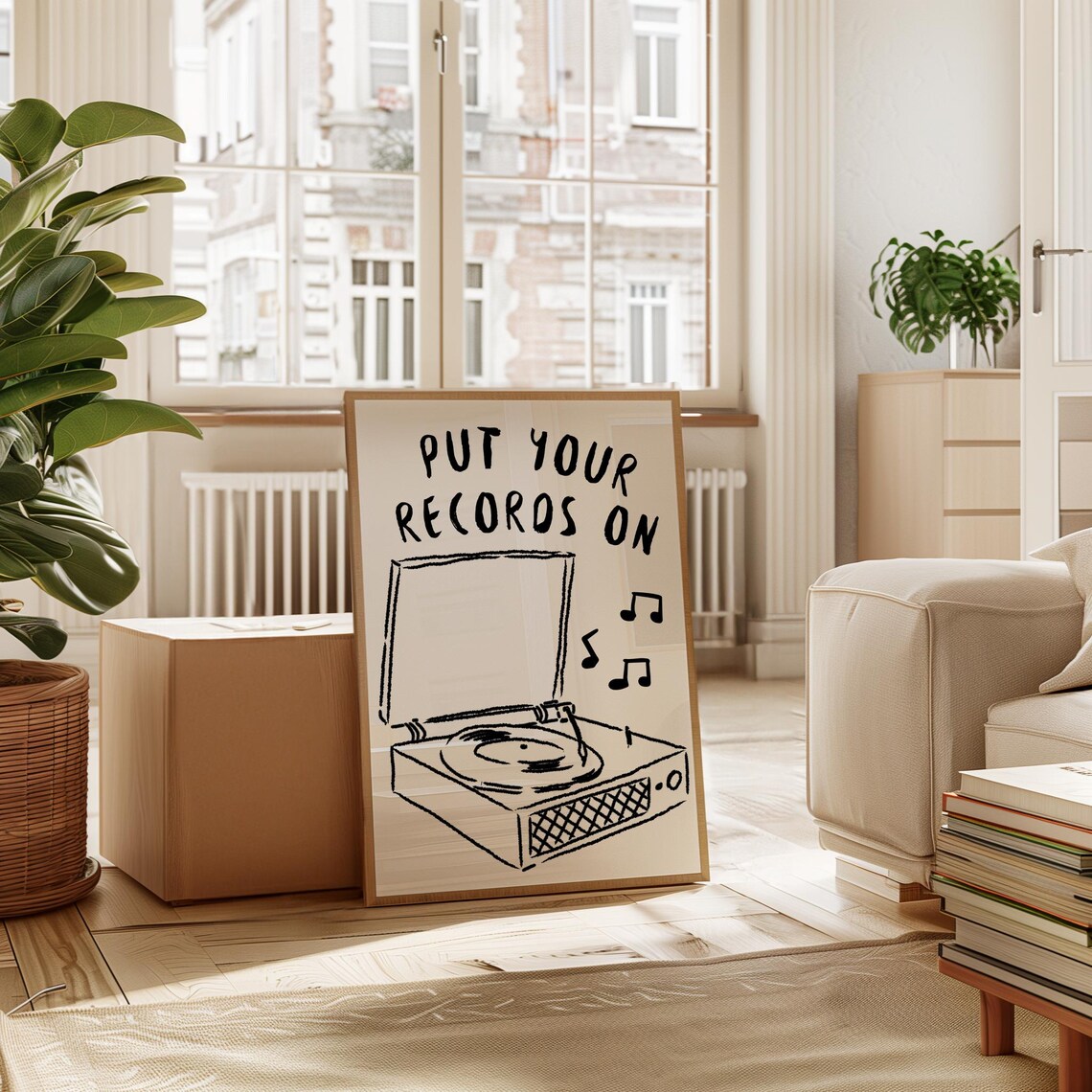 Put Your Records On Retro Vinyl Record Art Print - Image 3