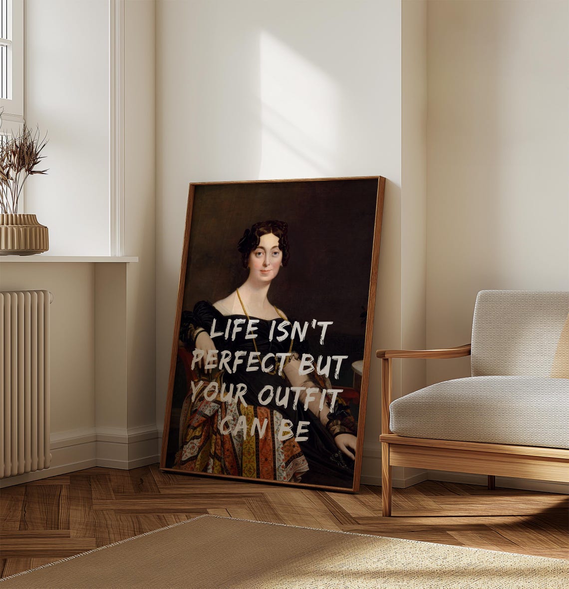 Life Isnt Perfect Outfit Can Be Classical Portrait Quote Poster - Image 2