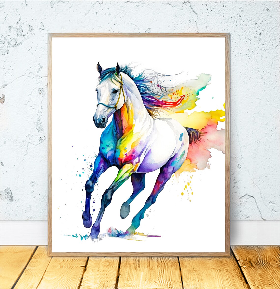 Watercolor Horse Art Print, Farmhouse Nursery Decor