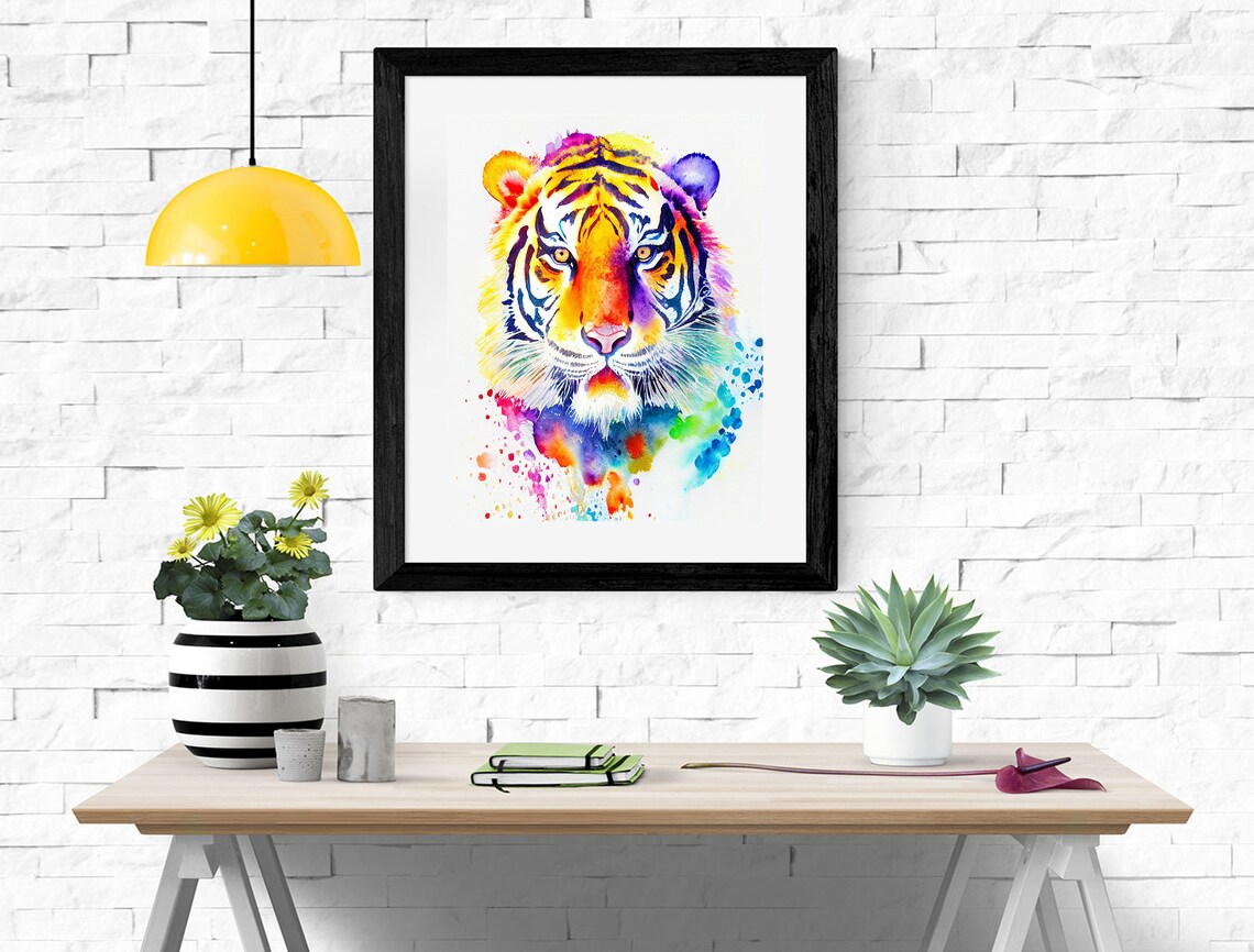 Watercolor Tiger Art Print, Wildlife Nursery Decor - Image 2
