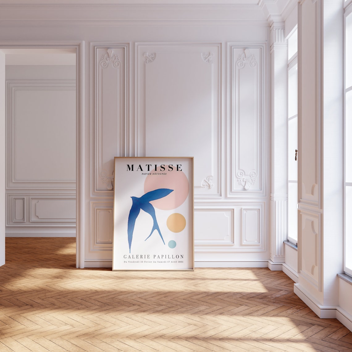 Henri Matisse 1931 Papier Decoupes Blue Swallow Exhibition Poster - Image 2