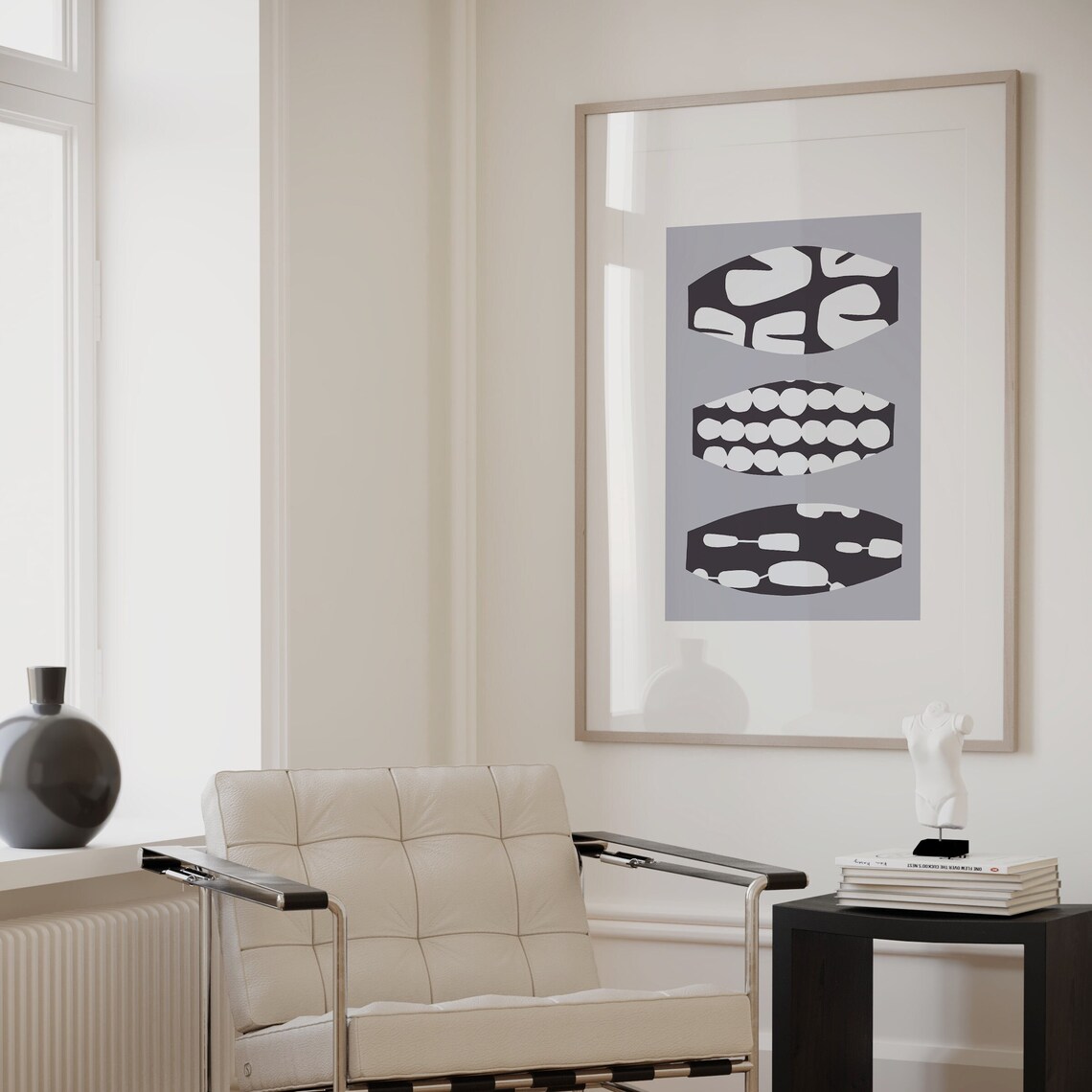 Modern Abstract Minimalist Japandi Art Print - Image 2