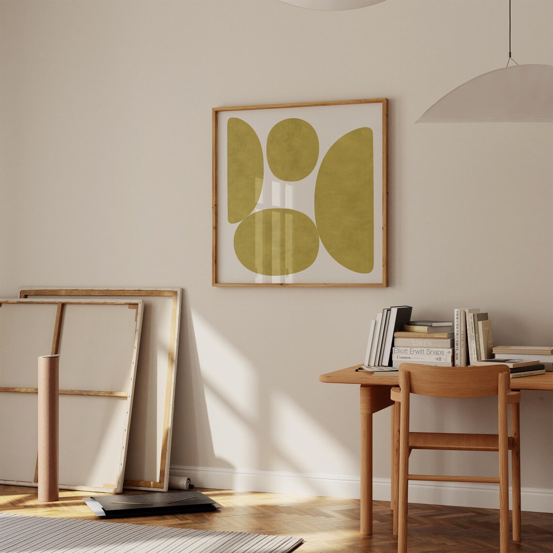 Mid Century Modern Minimalist Square Art Poster - Image 2