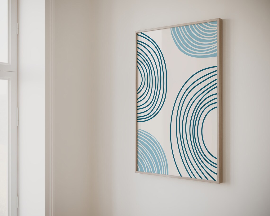 Mid Century Organic Lines Minimalist Art Print - Image 2