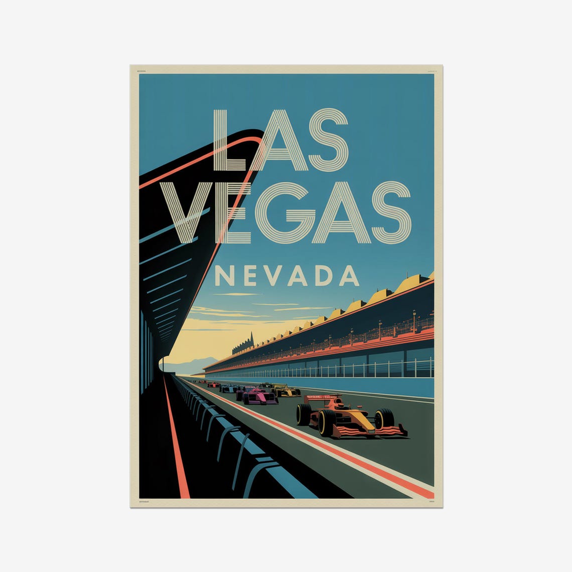 Las Vegas Nevada Formula 1 Night Race Street Grand Prix Poster