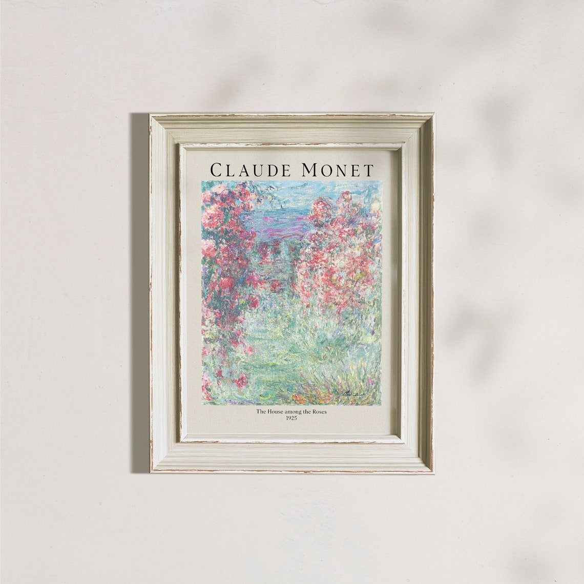 Claude Monet House among the Roses 1925 Impressionist Floral Poster - Image 3