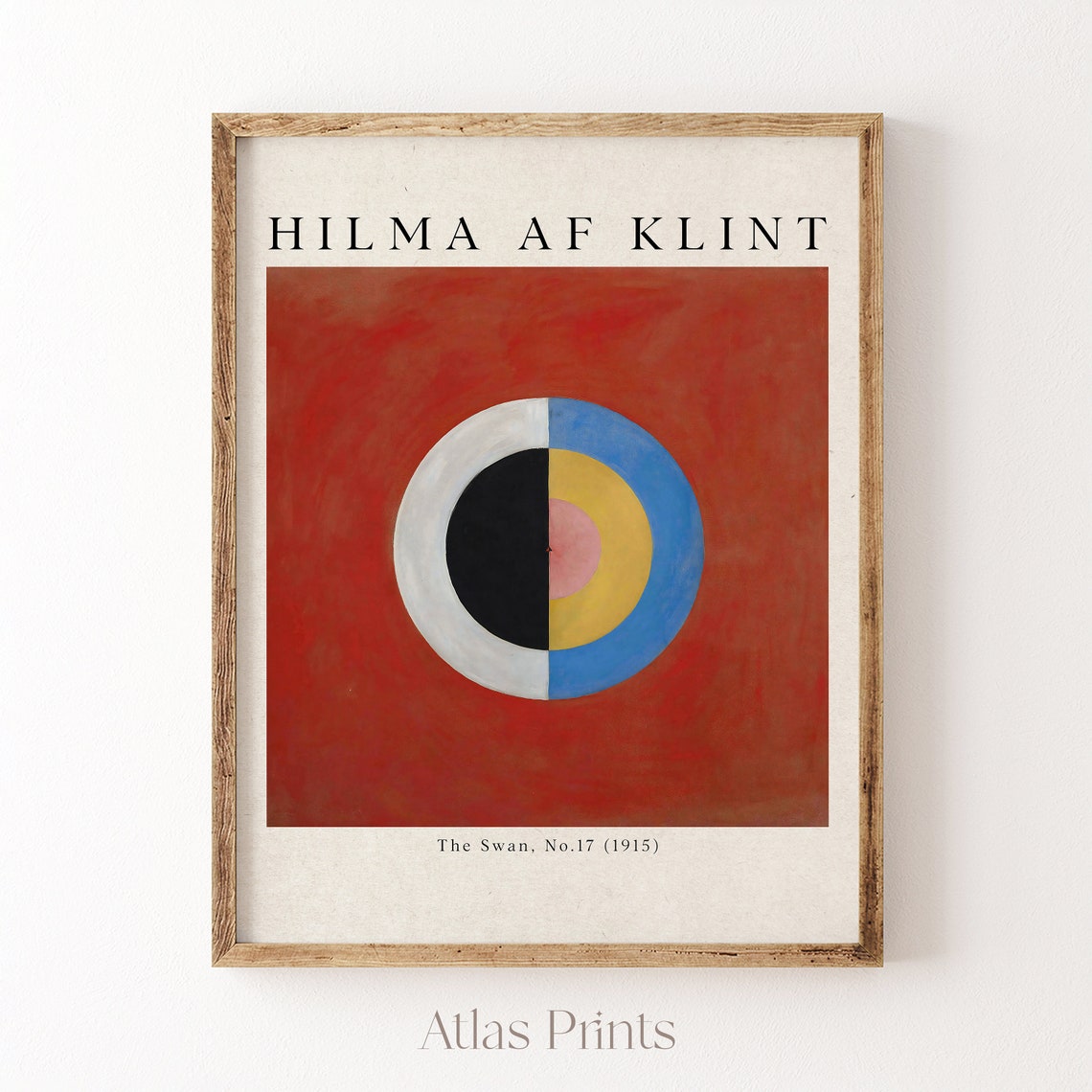 Hilma af Klint The Swan No.17 1915 Red Abstract Circle Poster