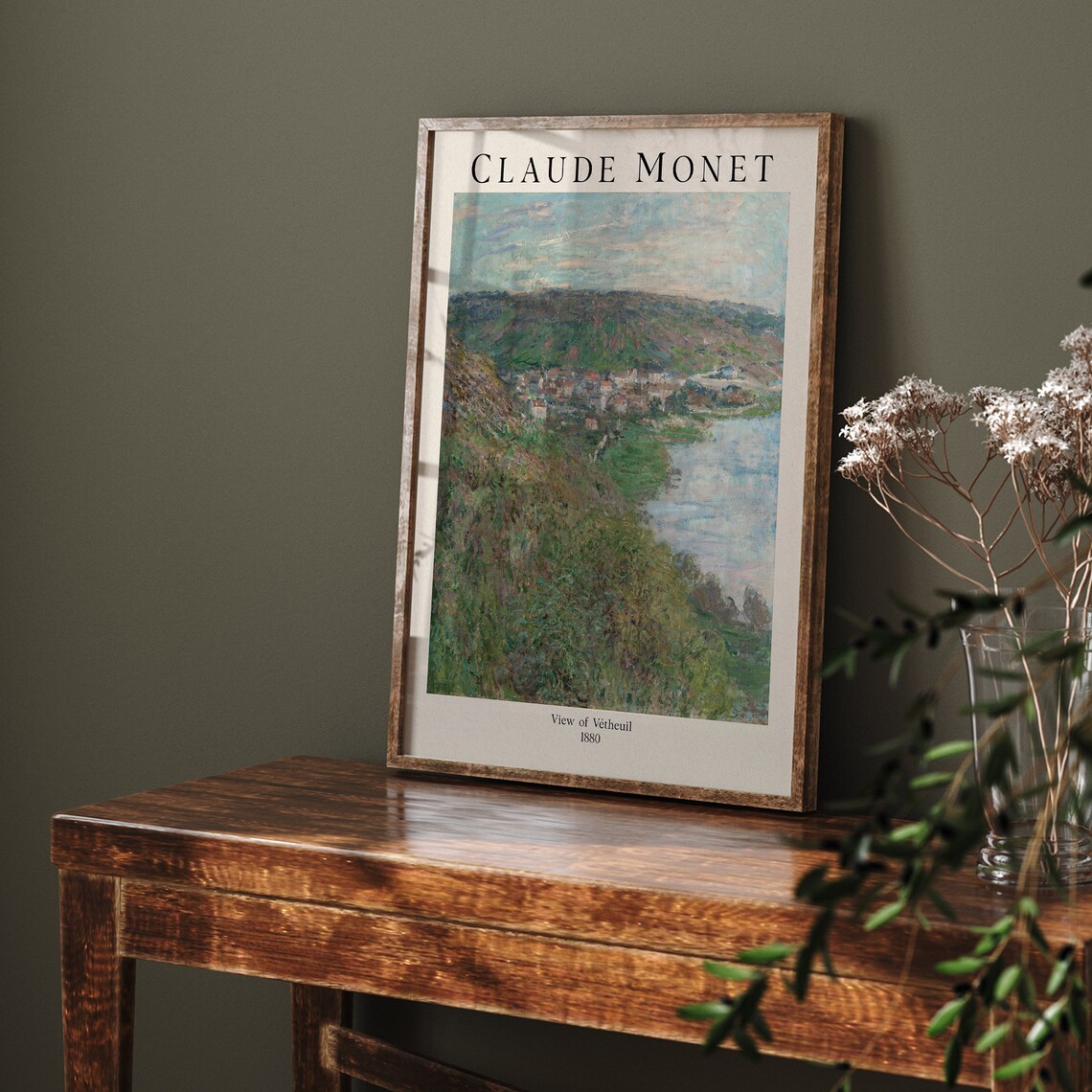Claude Monet View of Vétheuil 1880 French River Town Impressionist Poster - Image 5
