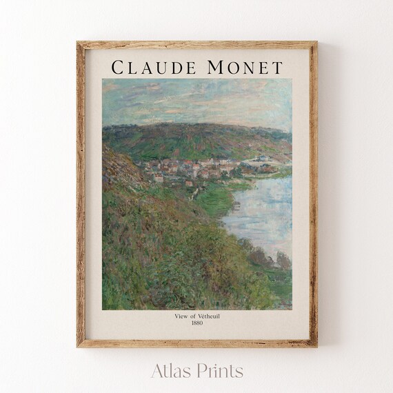 Claude Monet Coastal Painting Print Beach Living Room Decor Seascape Bedroom Art Ocean Wall Art