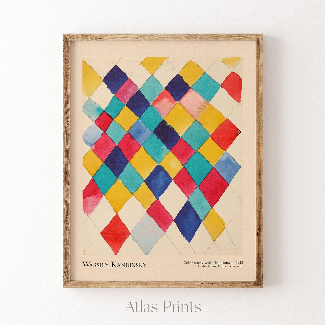 Wassily Kandinsky Color Study Rhombuses 1913 Abstract Wall Art