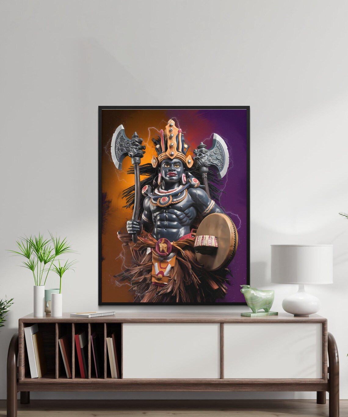 African Orisha Statue, Yoruba Santeria Art Print - Image 4