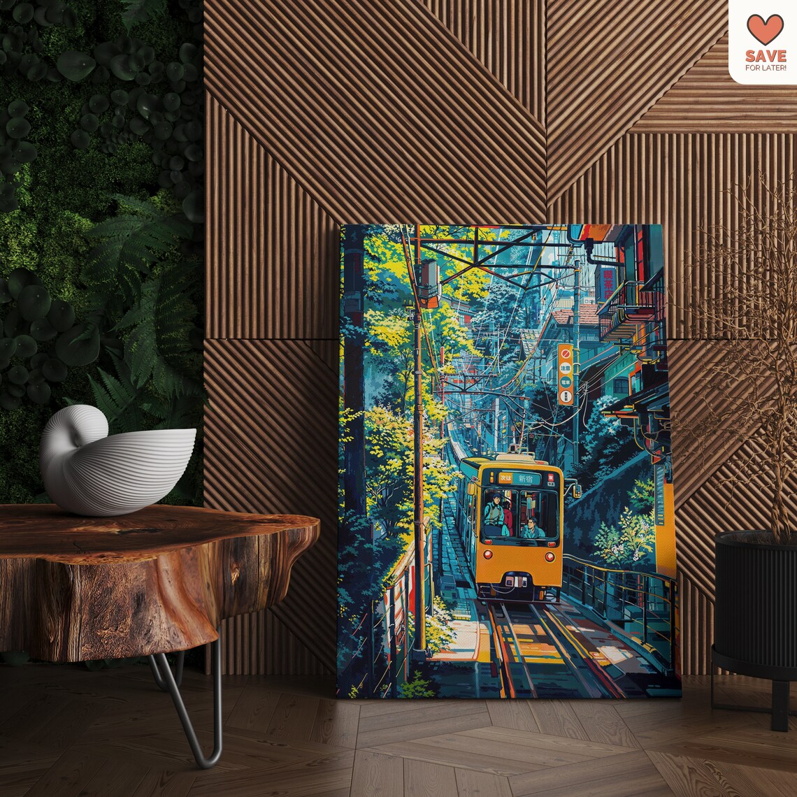 Anime Urban Cityscape Art Print, Modern Travel Decor