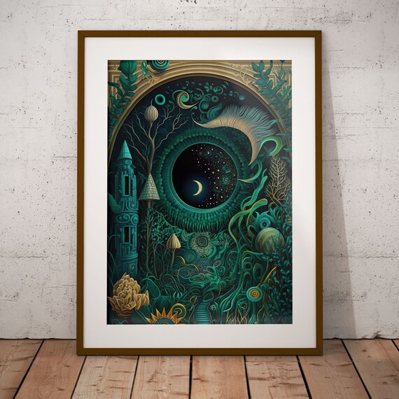 Enchanted Forest Surrealism Portal Art Print