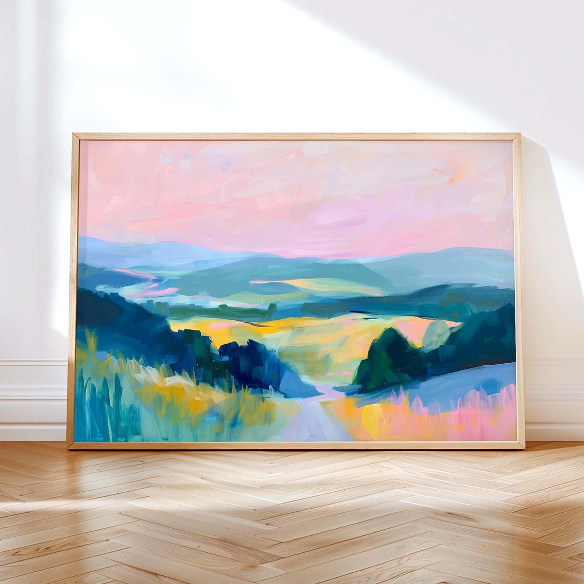 Colorful Landscape - Abstract Brush Strokes