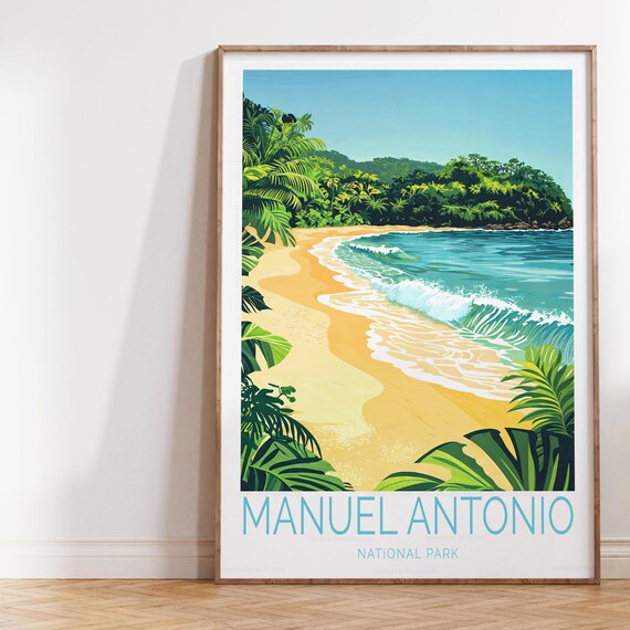 Manuel Antonio Costa Rica Surf Beach Tropical Travel Art Poster