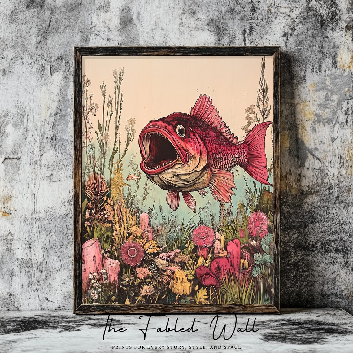 A Fishy Fantasy, Surreal Ocean Art Print - Image 2