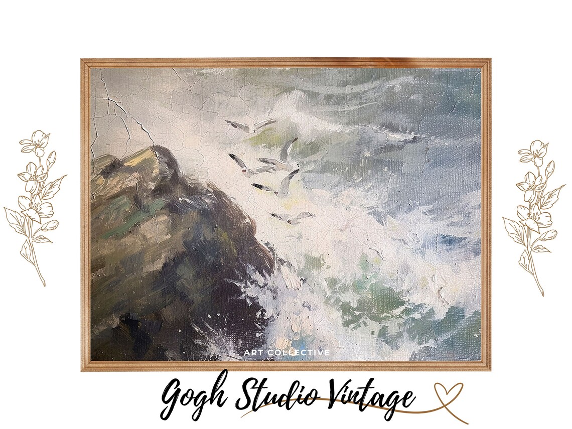 Seagull Art Print, Nautical Coastal Bird Decor - Image 3