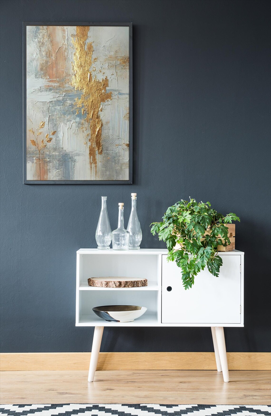 Gold Grey Abstract Art Print Textured Modern Wall Decor Luxury Neutral Painting Nordic Style - Image 2